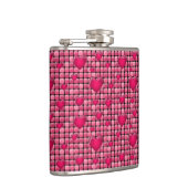 ハートが付いているピンクの山 フラスク (右)