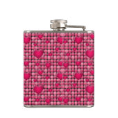 ハートが付いているピンクの山 フラスク (裏面)