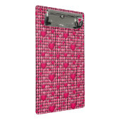 ハートが付いているピンクの山 ミニクリップボード (アングル)