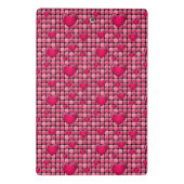 ハートが付いているピンクの山 ミニクリップボード (裏面)