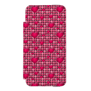 ハートが付いているピンクの山 iPhone SE/5/5sウォレットケース