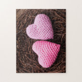 ハートが付いている巣 ジグソーパズル (縦)