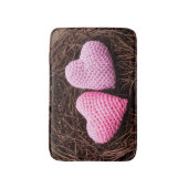 ハートが付いている巣 バスマット (正面縦)