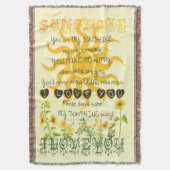 ハートが付いている日光の敷物 スローブランケット (正面縦)