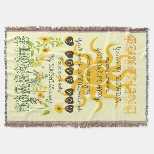 ハートが付いている日光の敷物 スローブランケット (正面)