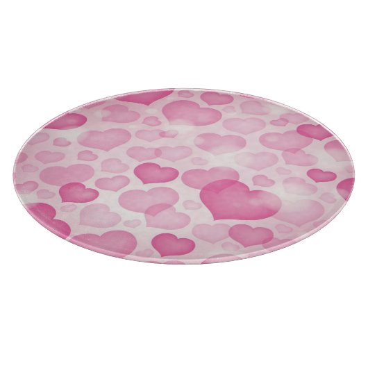 ハートが付いている背景 カッティングボード (角)