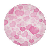 ハートが付いている背景 カッティングボード (正面)