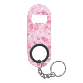 ハートが付いている背景 キーホルダー栓抜き (裏面)