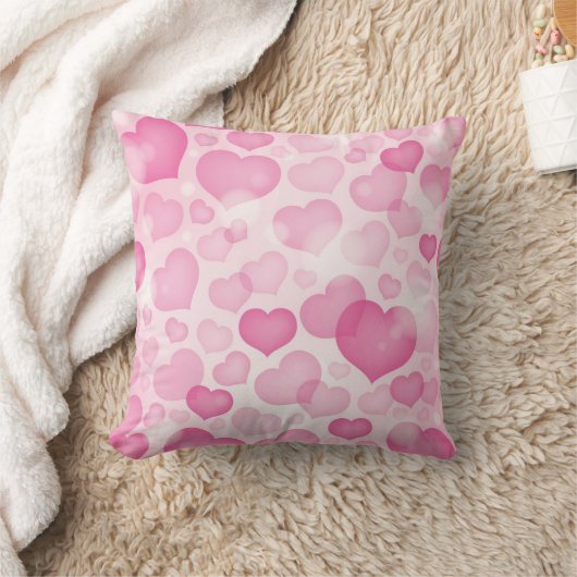 ハートが付いている背景 クッション (ブランケット)