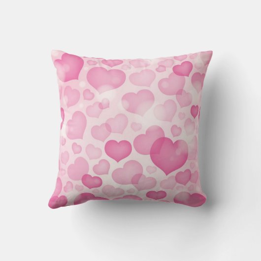 ハートが付いている背景 クッション (裏面)