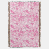 ハートが付いている背景 スローブランケット (正面縦)