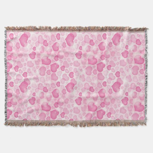 ハートが付いている背景 スローブランケット (正面)