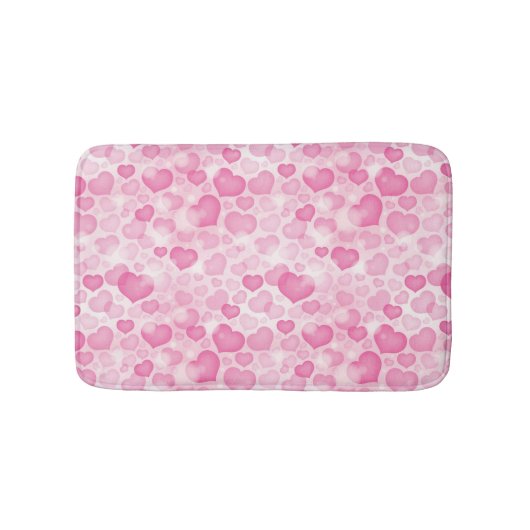 ハートが付いている背景 バスマット (正面)