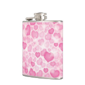 ハートが付いている背景 フラスク (左)