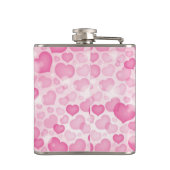 ハートが付いている背景 フラスク (裏面)