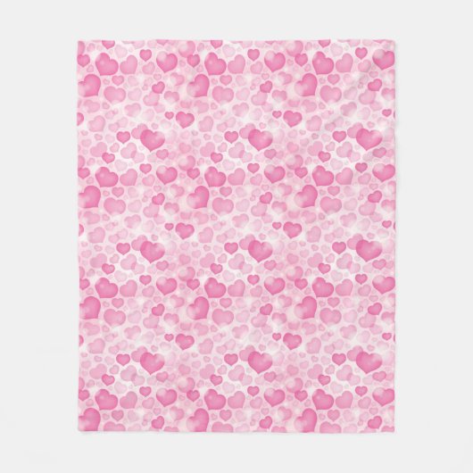 ハートが付いている背景 フリースブランケット (正面)