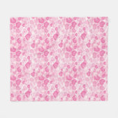 ハートが付いている背景 フリースブランケット (正面(横))