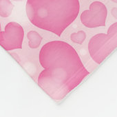 ハートが付いている背景 フリースブランケット (角)