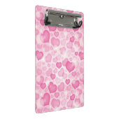 ハートが付いている背景 ミニクリップボード (アングル)