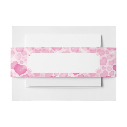 ハートが付いている背景 招待状ベリーバンド (正面例)