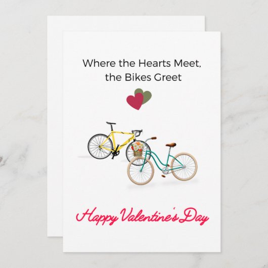 ハートが出会うと、バイクはバレンタインを迎える シーズンカード (正面/裏面)