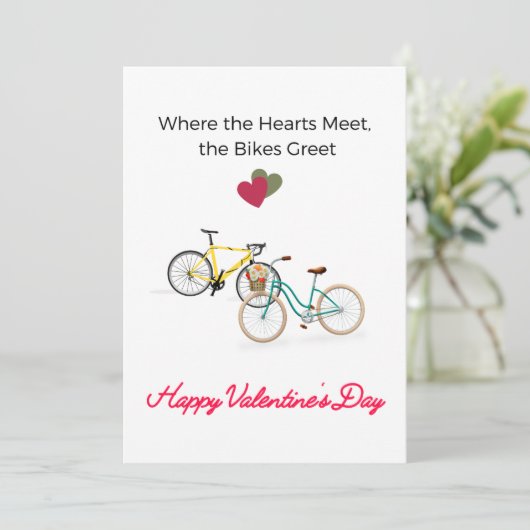 ハートが出会うと、バイクはバレンタインを迎える シーズンカード (スタンド正面)