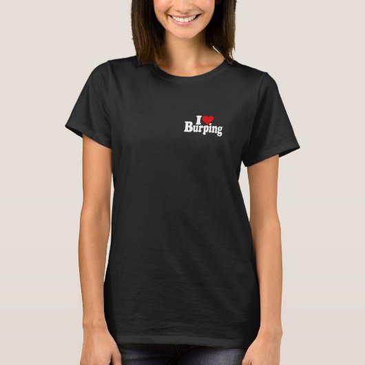 ハートが大好きなゲップおなら Tシャツ (正面)