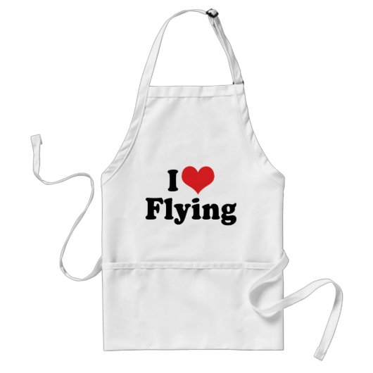 ハートが大好きな飛行機ファン スタンダードエプロン (正面)