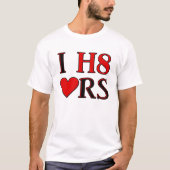 ハートが嫌いな人へ面白いTシャツ Tシャツ (正面)
