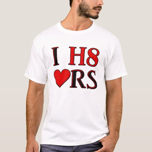 ハートが嫌いな人へ面白いTシャツ Tシャツ (正面)