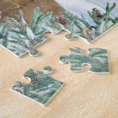 ハートが子どもと一緒に雪の景色を温める ジグソーパズル (側面)