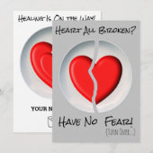 ハートが完全に壊れたカード 招待状 (正面/裏面)