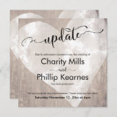 ハートが延期結婚された更新カード (正面/裏面)