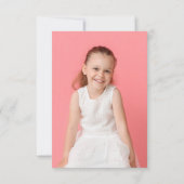 ハートが溶ける雪だるま クラスのバレンタインカード 招待状 (裏面)