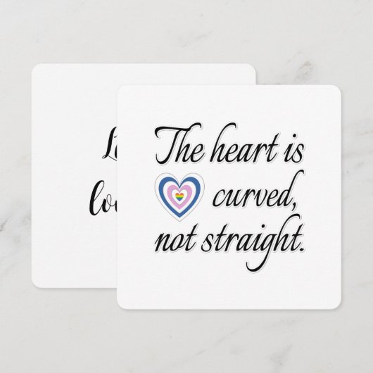 ハートが真っすぐではない (正面/裏面)