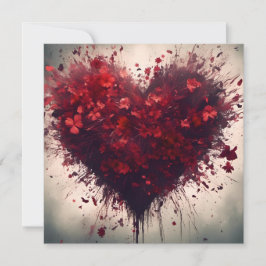 ハートが赤く咲き乱れる カード