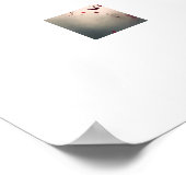 ハートが赤く咲き乱れる ポスター (角)