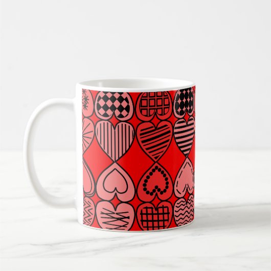 ハートが逆さまのカップ コーヒーマグカップ (左)