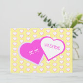 ハートが2つ一緒のバレンタインデーのカード シーズンカード (スタンド正面)