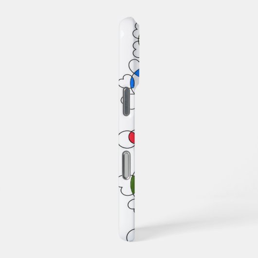 ハートがiPhoneケースを丸める iPhoneケース (右側面)