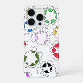 ハートがiPhoneケースを丸める iPhoneケース (裏面)