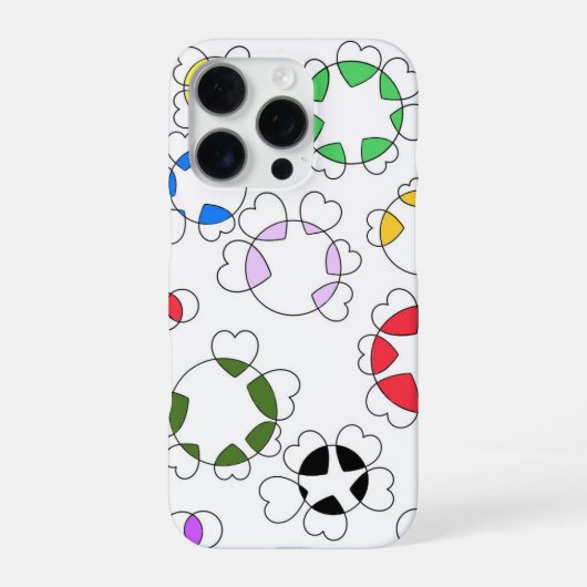 ハートがiPhoneケースを丸める iPhoneケース (裏面)