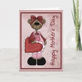 ハートくまのMother´s日 カード