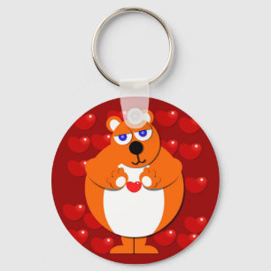 ハートくまKeychain キーホルダー