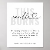 ハートこのロウソクは記憶の跡に燃え結婚る ポスター (正面)