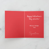 ハートさくらんぼウォーターカラーカップケーキバレンタインカード シーズンカード (内部)