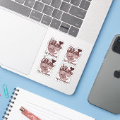 ハートしょうゆで作ったダークレッドのローズグラフィック シール (ノートパソコンとiPhone)