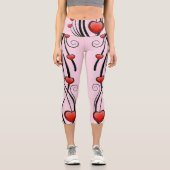 ハートつる植物ハイウェストカプリ カプリレギンス (正面)