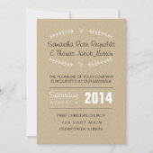 ハートつる植物結婚式招待状 招待状 (正面)