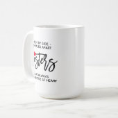 ハートでつながれた姉妹の名言 コーヒーマグカップ (正面左)